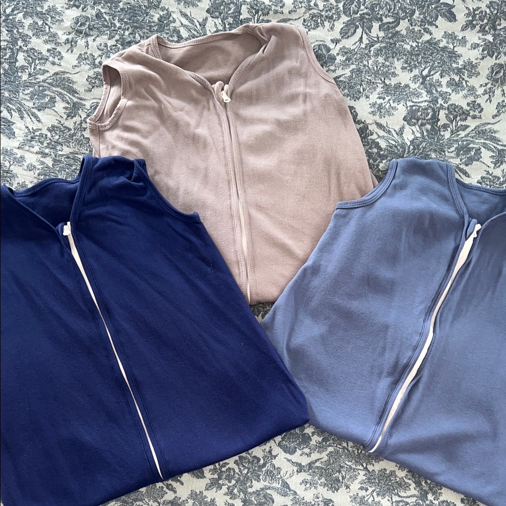 Set of Three Sleeveless Zip-Up Sleep Sacks